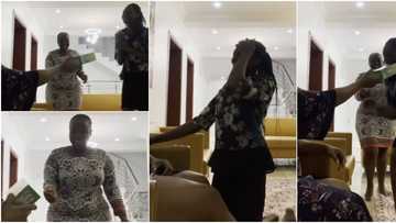 Cute video captures moment 2 housekeepers receive new phones from their madam, their excitement warms hearts