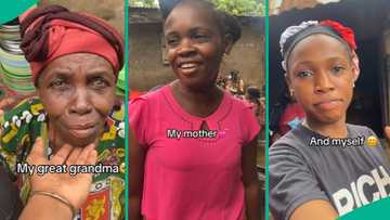 Four generations: Lady shows off her great-grandmother, grandma, and mum in cute video, many react