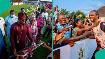 Former Arsenal star shines as icons reunite for Olu of Warri’s 4th coronation festivities