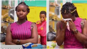 Nigerian lady who is homeless in Ghana cries in video as she gets N1.9m cash gift