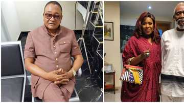 Olu Jacobs will not suffer: Jide Kosoko reacts to emotional photo of Nollywood star, prays for wife Joke Silva