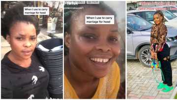 "See how young I look": Nigerian lady flaunts her fine look since she quit 'carrying her marriage on her head'