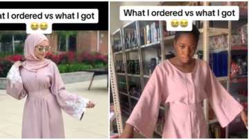 "Tailor didn't finish making it": Reactions as lady shares abaya she wanted and what she got