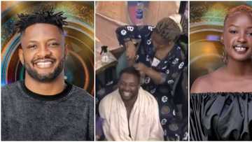 Delilah in the building: Nigerians react as BBNaija's Cross cuts dreads because Saskay said it looked unkempt