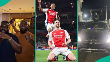 UCL: AY, Odumodu Blvck, Naija celebs jubilate over Arsenal's win in clips, "Eating rice for a month"