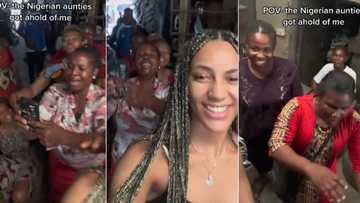 "Baby you're killing me": Very pretty oyinbo lady steals hearts of Nigerian mothers in trending video