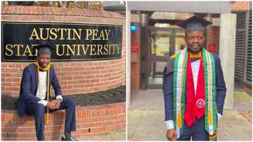 He's not coming back home! Joy as Nigerian man gets job in America after bagging his master's degree in this school (see photos, reactions)