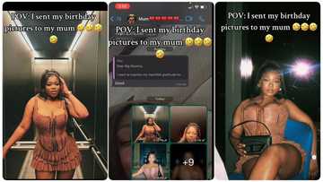 Young lady sends beautiful pictures on WhatsApp to Mom, her reaction and hype in Yoruba Go viral