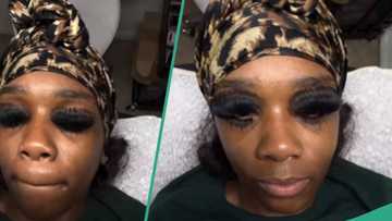 Lady looks uneasy in massive eye lashes, gets hilarious reactions: "She wants to fly"