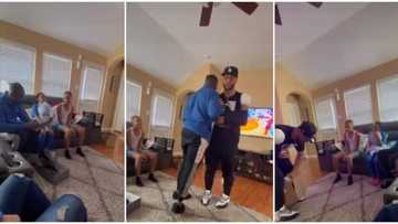 Magidanci ya gwangwaje mijin tsohuwar matarsa da kyauta, bidiyon su ya taba zukata