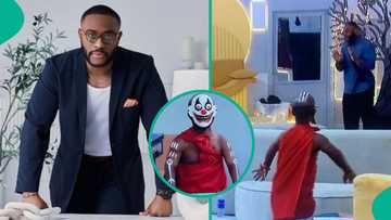 Panic as masked figure storms BBNaija house, Kola's dramatic response goes viral: "Na Ajebo"
