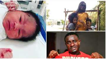 Nollywood actor Emeka Ike and wife Yolanda welcome baby girl in Germany, doting dad shares first photos