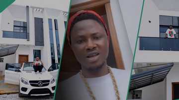 "E dey chop TikTok money": Oloba Salo rejoices as he acquires 1st house in Lekki, mansion stuns many