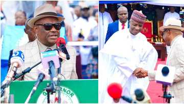 Wike treats indigenes to some dance moves as he commissions new road, video emerges