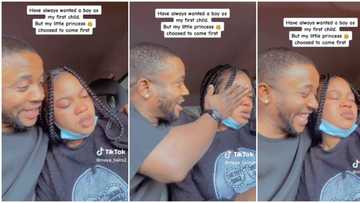 "I wanted a boy as my first child": Nigerian lady weeps after giving birth to baby girl, video causes stir