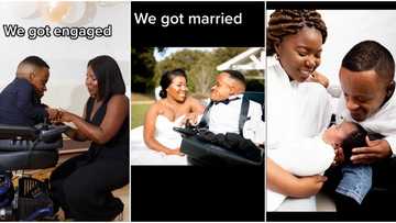 "How did you meet him?" Lady who married man in wheelchair tells sweet love story, video shows their baby