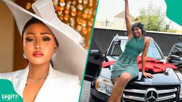 Regina Daniels surprises younger sister with luxury car worth millions on 20th birthday