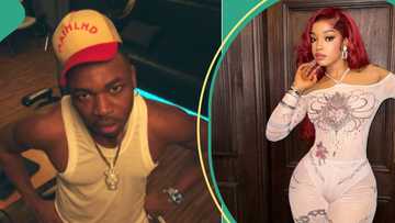 "Which one is it, coffee or tea?" Mayorkun uses Nicki Da Barbie's voice for intro of his new song