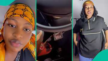 Lady captures mysterious object on driver's feet, cries out: "What does this mean?"