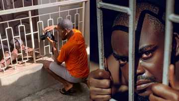 This is so creative: Photographer creates prison scene as he takes photo of man behind bars, many react