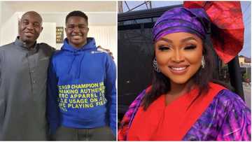 "Na your pikin? Seleya mummy": Mercy Aigbe dragged as she celebrates hubby's grown-up son on his birthday