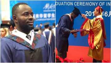 Nigerian man makes country proud as he emerges most outstanding student in Chinese university (photos)