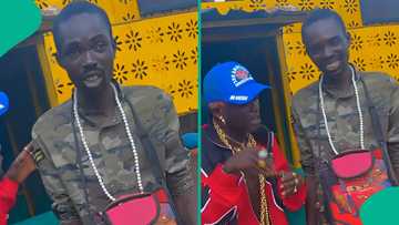 Singer Mr Benson Omo Ologo's tattered condition raises concern as he meets Portable Zazu in video