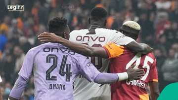 Victor Osimhen, Onuachu, and Onana spotted together after Galatasaray vs Trabzonspor clash