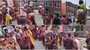 Video captures Egungun festival in Brooklyn, many react to beautiful display of Yoruba culture in diaspora