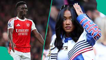 Arsenal star Bukayo Saka proposes to Nigerian girlfriend Tolami Benson, fans react