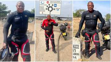 "It will test my wits": London to Lagos biker takes up new journey, rides to 5 countries