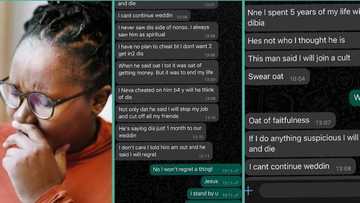 "He wants me to join a cult": Lady cancels wedding as fiance gives her 4 conditions ahead of d-day