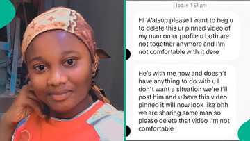 Lady displays messages ex-boyfriend's new girlfriend sent her on TikTok, gets criticised