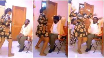 Cute wife with stunning dance talent shakes waist for hubby, their kids interrupt moment video causes stir