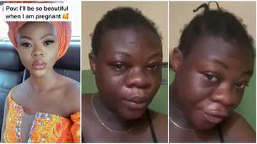 "God abeg": Pretty lady changes completely and becomes unrecognisable during pregnancy, video goes viral