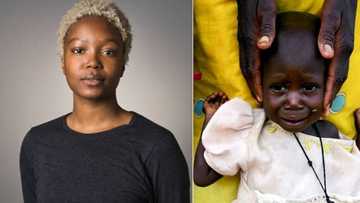 Nigerian Couple Sees Tattered Looking Little Girl Sitting on Their Pavement, Says She’s Being Mistreated by Her Guardian