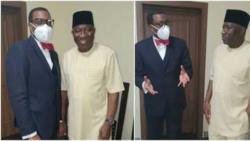Goodluck Jonathan holds crucial meeting with Akinwumi Adesina (photos)