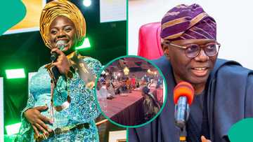 Gospel singer Yinka Alaseyori pays homage to Gov Sanwo-Olu, others at event, video generates buzz
