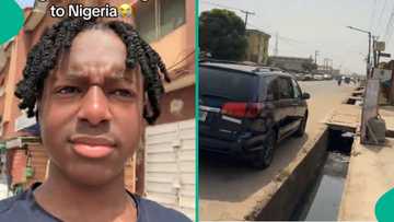 Young man begs to be taken back to UK after arriving in Nigeria, funnily laments