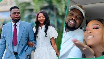Egungun unfazed amid viral tape, hails wife in loved up video, fans kick: "Suffering and smiling"