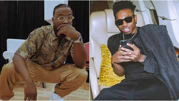 Fear of coronavirus: Peruzzi reveals he couldn't shake hands with Mayorkun at the airport, singer replies