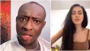 "Emotional damage": Moment Oyinbo woman called Carter Efe a grandfather on live video goes viral