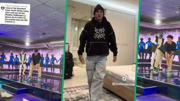 "New dance alert": Oyinbo man does the trending Bhepha dance challenge, video goes viral on TikTok