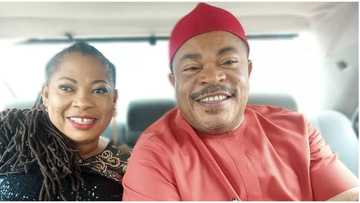 Lucky man: Sweet reactions as comic actor Victor Osuagwu shows off pretty wife on 31st wedding anniversary