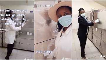 "If your money can't bribe death, stay humble": Lady who works at mortuary shares chilling video taken at work