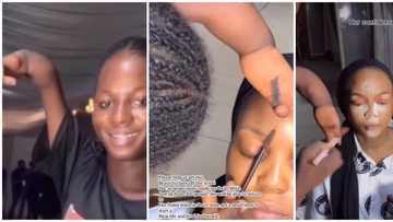 Makeup artist with only 3 fingers glams up client's face flawlessly in viral video, wows many