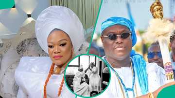Ooni of Ife escorts wife Yeyeluwa Mariam as she resumes work after maternity leave, fans drool