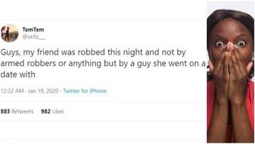 Thieves are getting creative - Lady says as she recounts how friend was robbed by her date