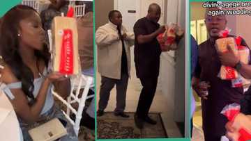 Wedding guests rejoice as they get customised Agege Bread as souvenirs, video emerges on TikTok