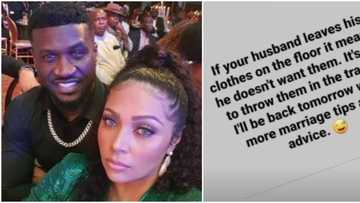 You can trash his clothes if he drops them on the floor: Peter Okoye’s wife Lola gives funny marriage tip